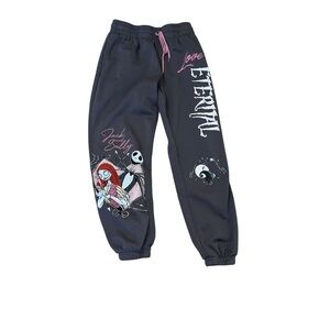 Disney nightmare before Christmas jogger sweatpants pants gray Sally Jack S